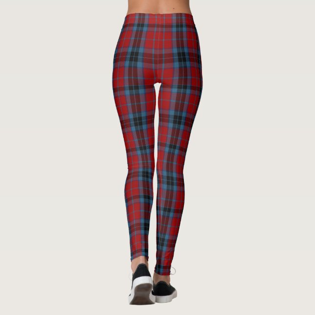 MacTavish Tartan Red and Blue Plaid Leggings (Back)