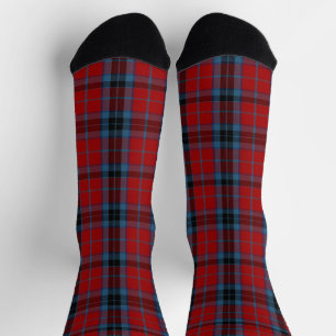 MacTavish Tartan Red and Blue Plaid Socks