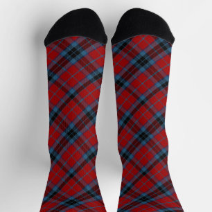 MacTavish Tartan Red and Blue Plaid Socks