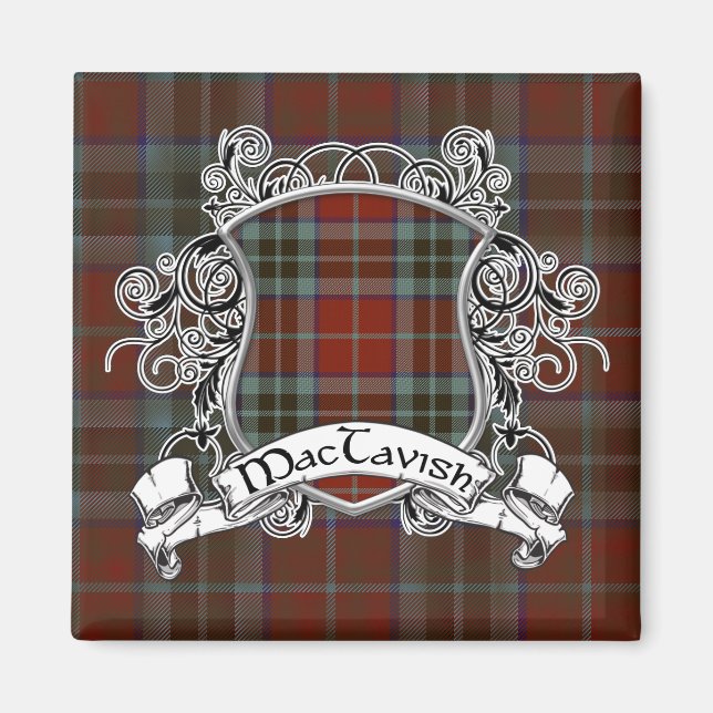 MacTavish Tartan Shield Magnet (Front)