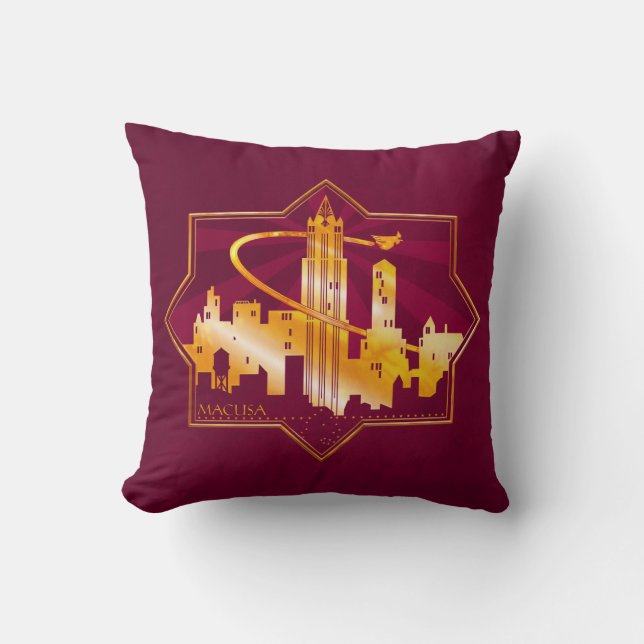 MACUSA™ Graphic Badge Throw Pillow (Front)