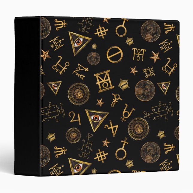 MACUSA™ Magic Symbols And Crests Pattern Binder (Front/Spine)