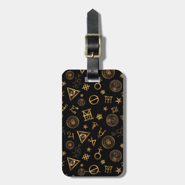 MACUSA™ Magic Symbols And Crests Pattern Luggage Tag (Front Vertical)