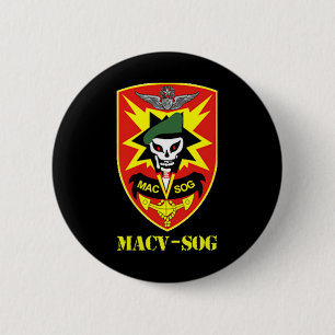 Macv-sog Army Unit Small Patch Full Colour Vietnam 2 Inch Round Button