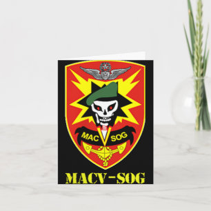Macv-sog Army Unit Small Patch Full Colour Vietnam Card