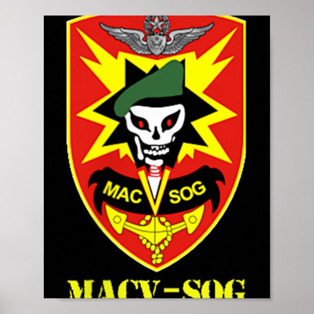 Macv-sog Army Unit Small Patch Full Colour Vietnam Poster (Front)