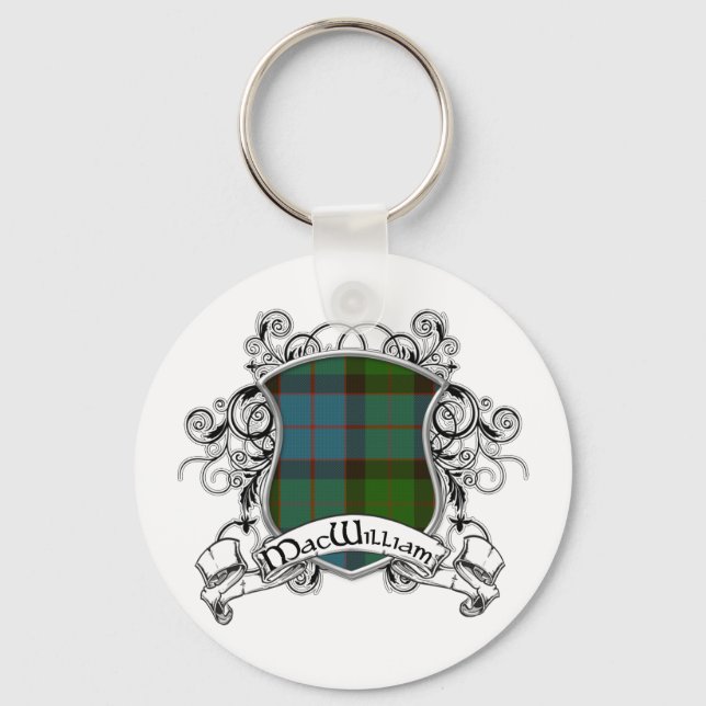 MacWilliam Tartan Shield Keychain (Front)