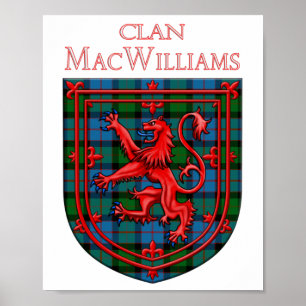 MacWilliams Tartan Scottish Plaid Lion Rampant Poster