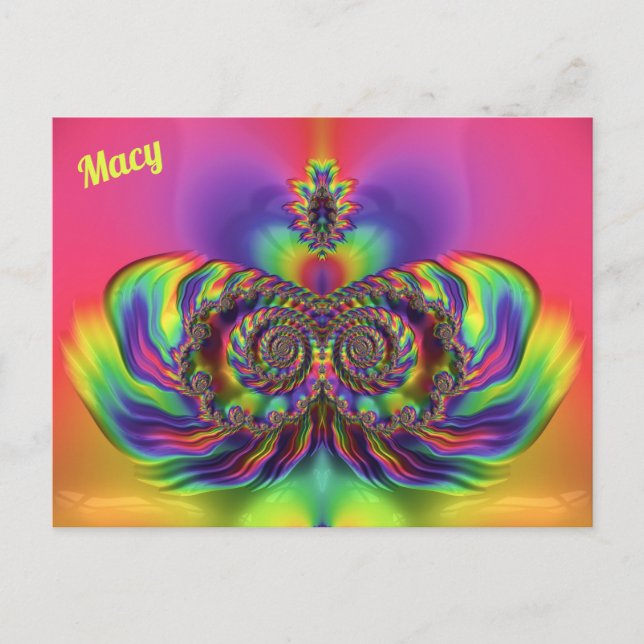 MACY ~ 3D Design Pattern ~ Multi Colors  Postcard (Front)
