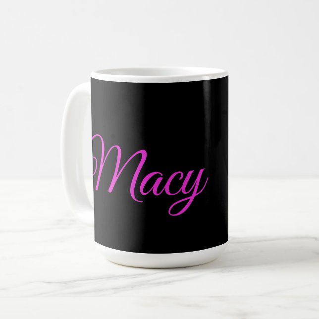 Macy, Name, With Guinea Pigs And Pansies,  Coffee Mug (Front Left)