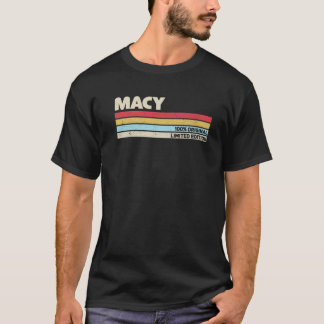 Macy Personalized Name Retro Vintage 70S 80S 90S B T-Shirt