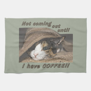 Macy Wants Coffee Too Kitchen Towel