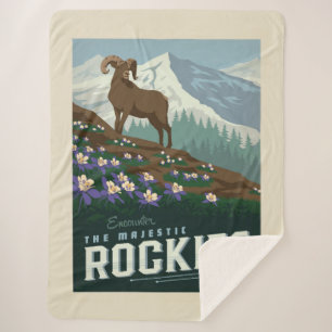 Macy's Flower Show Rockies Sherpa Blanket