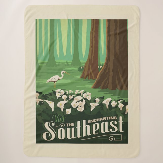 Macy's Flower Show | Southeast Sherpa Blanket (Front)