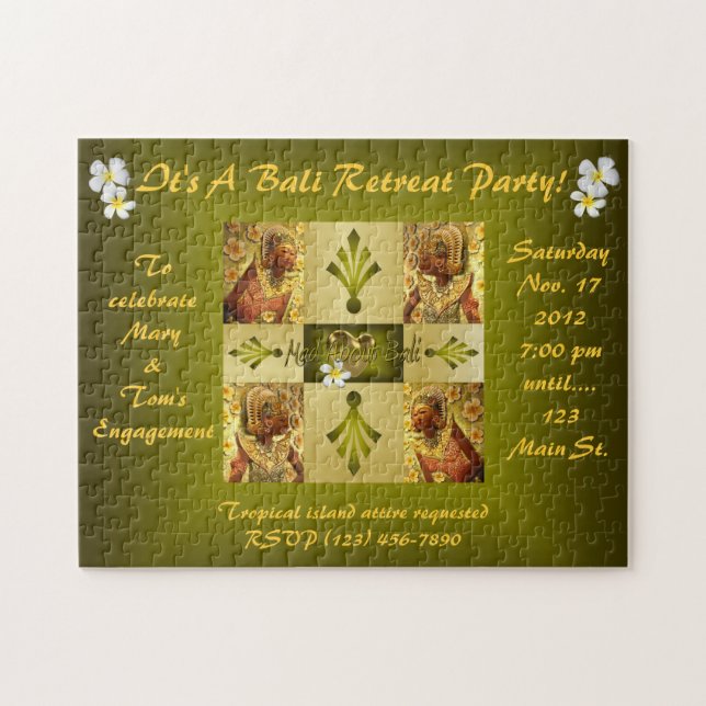 Mad About Bali Invitation Jigsaw Puzzle (Horizontal)