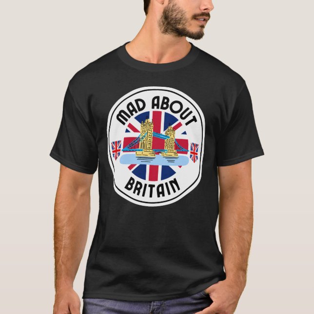 Mad About Britain Tower Bridge Dark T-Shirt (Front)