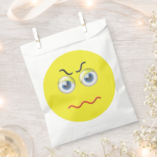 Mad Angry Emoji Favour Bag (Clipped)