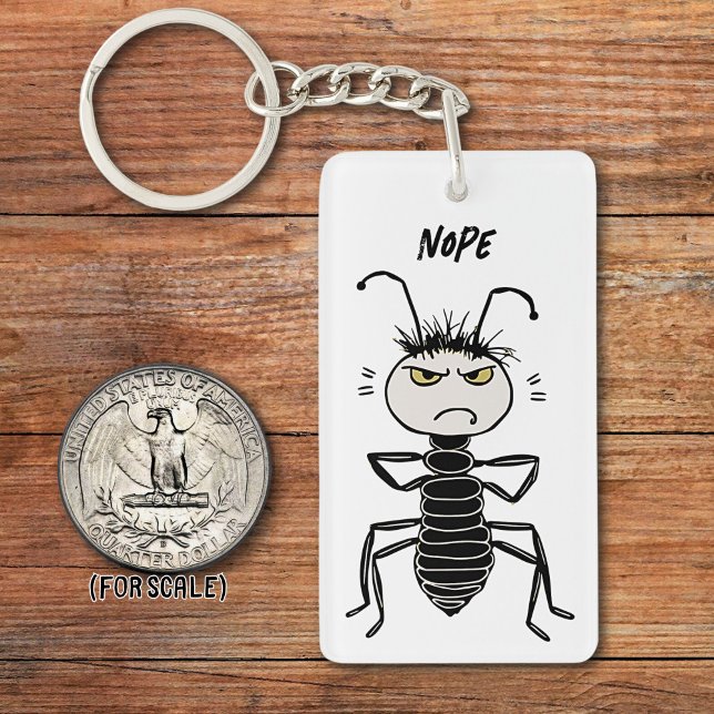 Mad Ant Insect Drawing Sarcastic Phrase Bag Charm Keychain (Creator Uploaded)