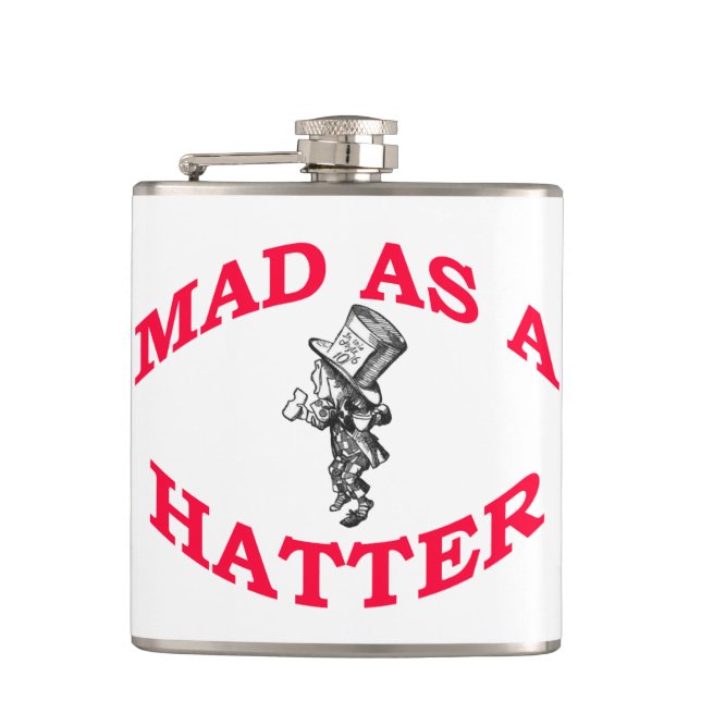 Mad as a Hatter Flask (Front)