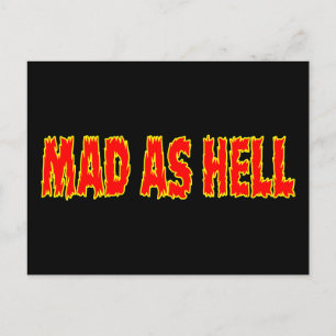 MAD AS HELL POSTCARD