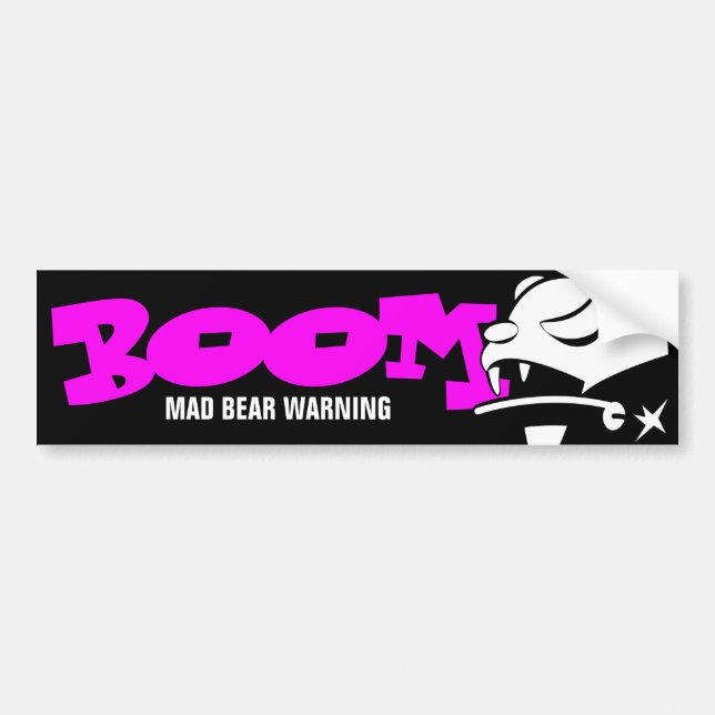 Mad Bear Bumper Sticker (Front)