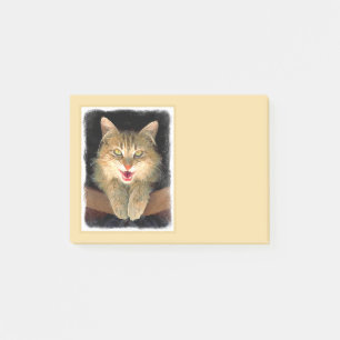 Mad Cat Painting - Cute Original Cat Art Post-it Notes