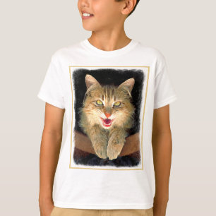 Mad Cat Painting - Cute Original Cat Art T-Shirt