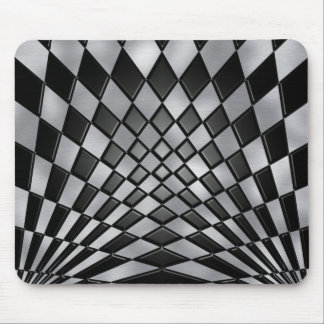 Mad Chequerboard Mouse Pad