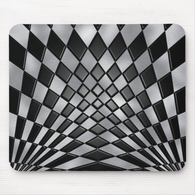 Mad Chequerboard Mouse Pad (Front)