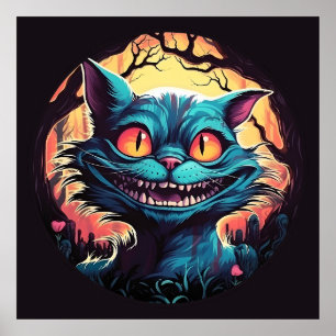 Mad Cheshire Cat Alice in Wonderland  Poster