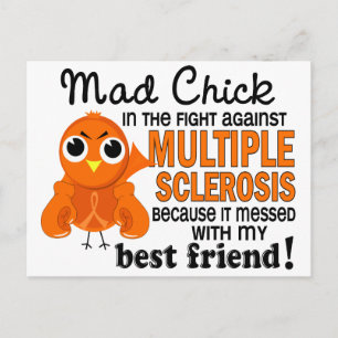 Mad Chick 2 Best Friend Multiple Sclerosis MS Postcard
