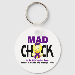 Mad Chick In The Fight Lupus Keychain