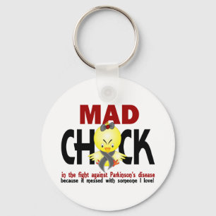 Mad Chick In The Fight Parkinson's Disease Keychain