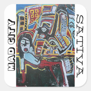 MAD CITY SATIVA SQUARE STICKER