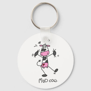 Mad Cow Tshirts and Gifts Keychain