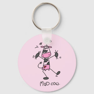 Mad Cow Tshirts and Gifts Keychain