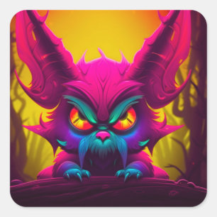 Mad Creature Square Sticker