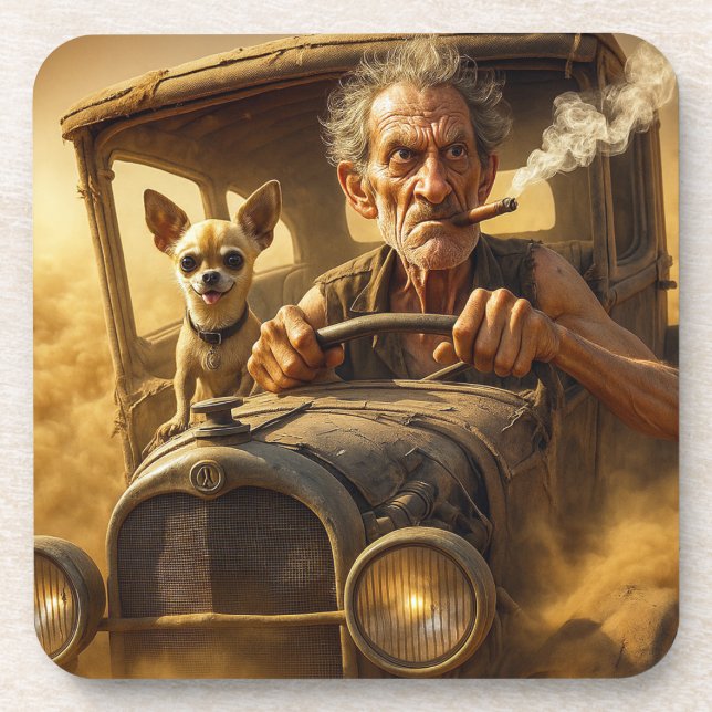 MAD DESERT DRIVER. #4 IN SERIES. COASTER (Front)