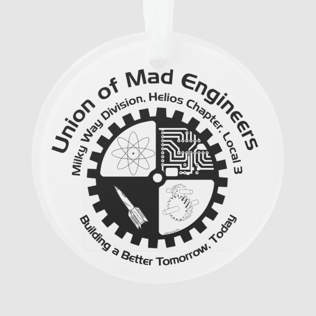 Mad Engineer Ornament (Back)