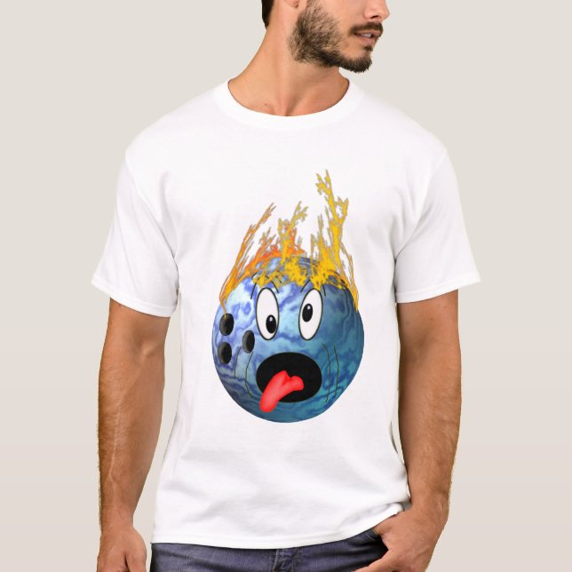 Mad Flaming Bowling Ball T-Shirt (Front)