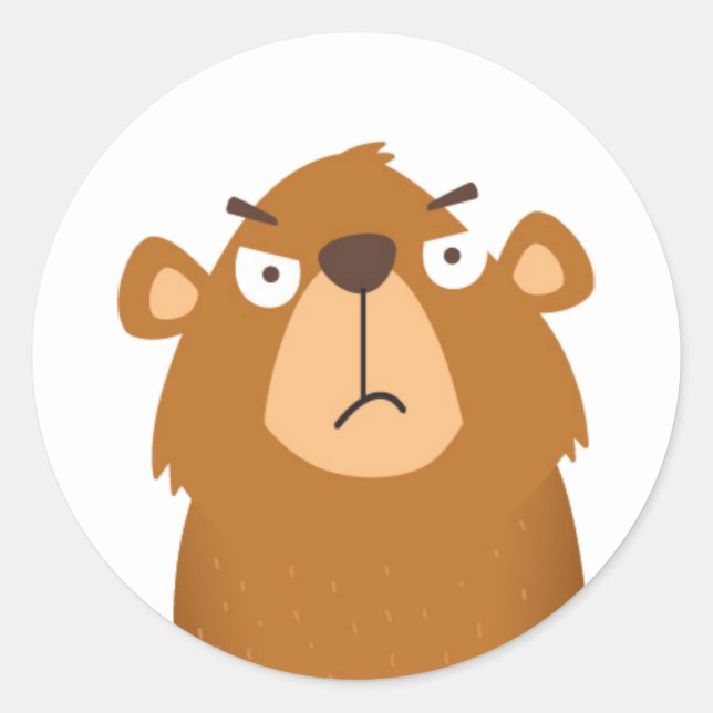 Mad Groundhog Classic Round Sticker (Front)