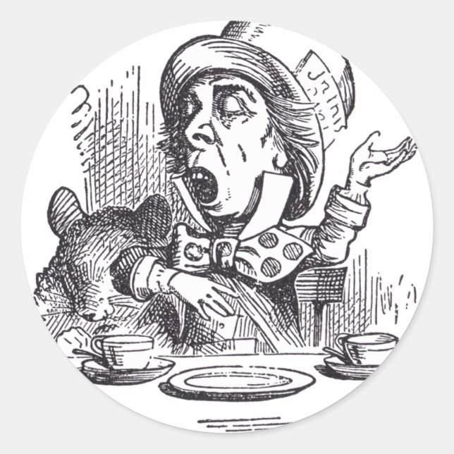 Mad Hatter 1 Classic Round Sticker (Front)