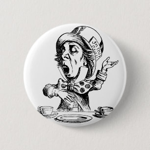 Mad Hatter 2 Inch Round Button