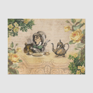 Mad Hatter Alice in Wonderland Ephemera Decoupage Tissue Paper