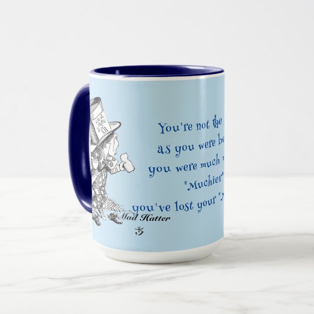 Mad Hatter Alice in Wonderland Muchier Muchness Mug (Front Left)