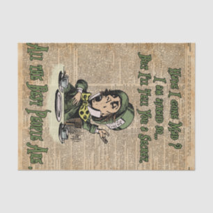 Mad Hatter,Alice In Wonderland,Quote Vintage Art Tissue Paper