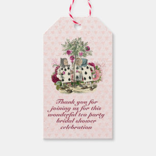 Mad Hatter Alice Vintage Tea Party Bridal Shower Gift Tags