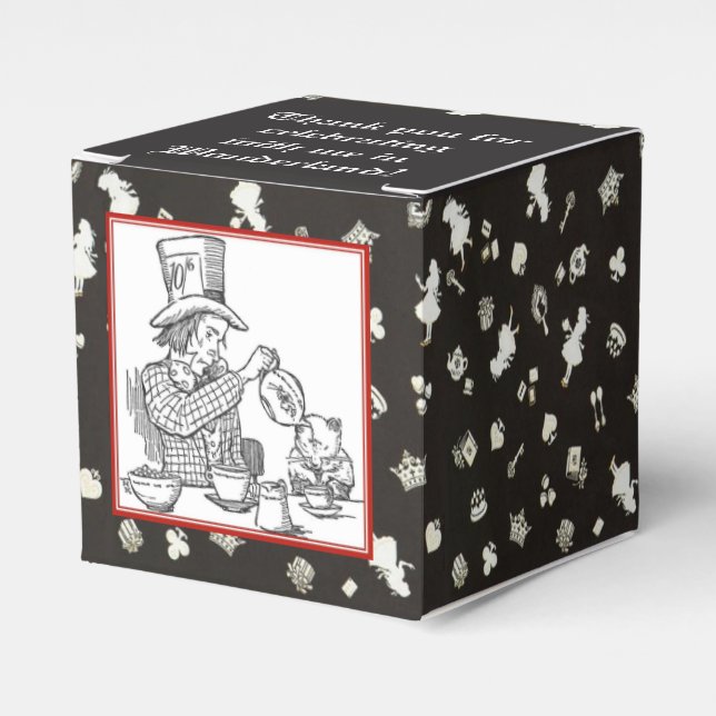 Mad Hatter and Dormouse Favor Box (Front Side)