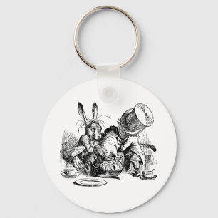 Mad Hatter and March Hare dunking the Dormouse Keychain