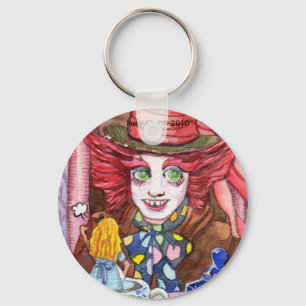 Mad Hatter and Mini Alice Keychain